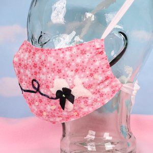 Face Mask Poodle On Leash Retro Paris Size M